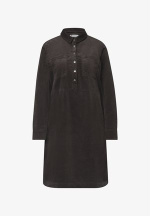 Street One, KNIELANGES KLEID AUS SOFTEM CORD - Abito a camicia - black coffee
