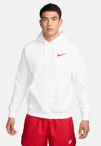 HOODIE - Jersey con capucha - white/(university red)