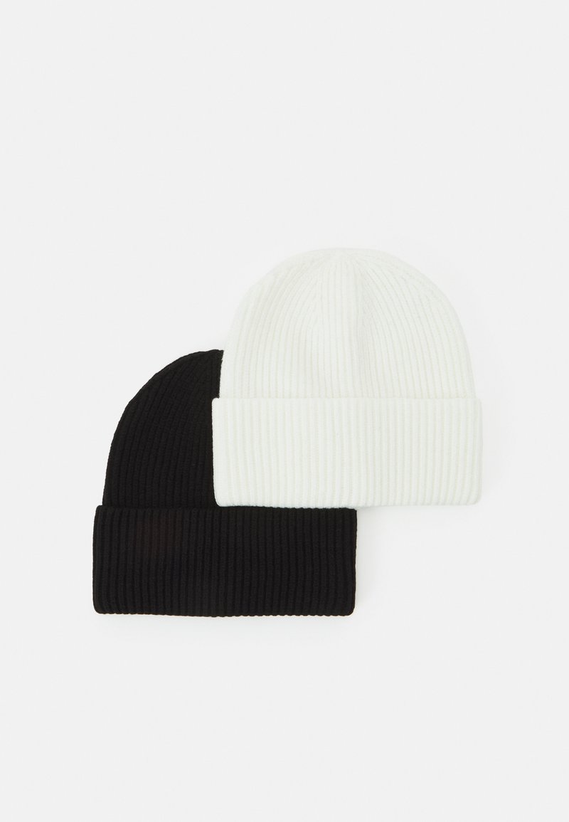 Pier One - UNISEX 2 PACK - Mütze - black/white, Vergrößern