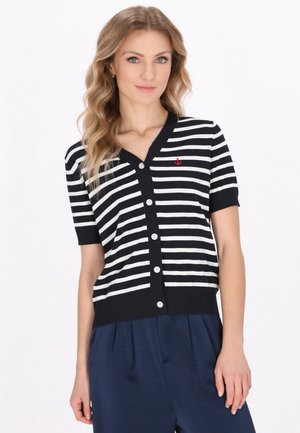 DreiMaster Vest - navy offwhite stripe