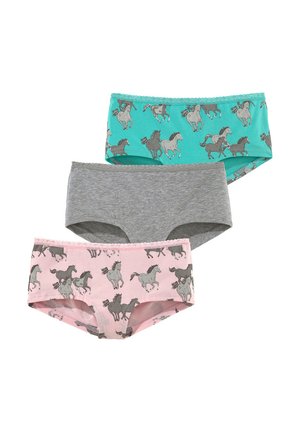 LASCANA, LASCANA PANTY 3 PACK - Slip - grau-meliert rosé türkis
