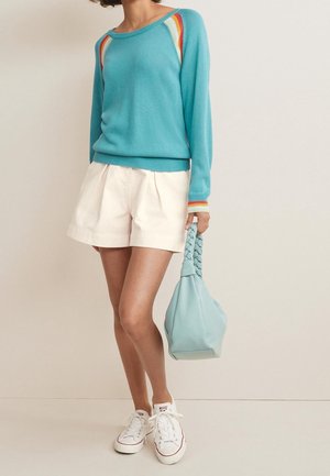 Trui - mottled turquoise