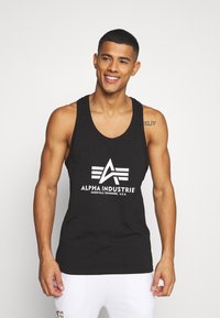 Alpha Industries - TANK - Tops - black Miniatūras attēls 1