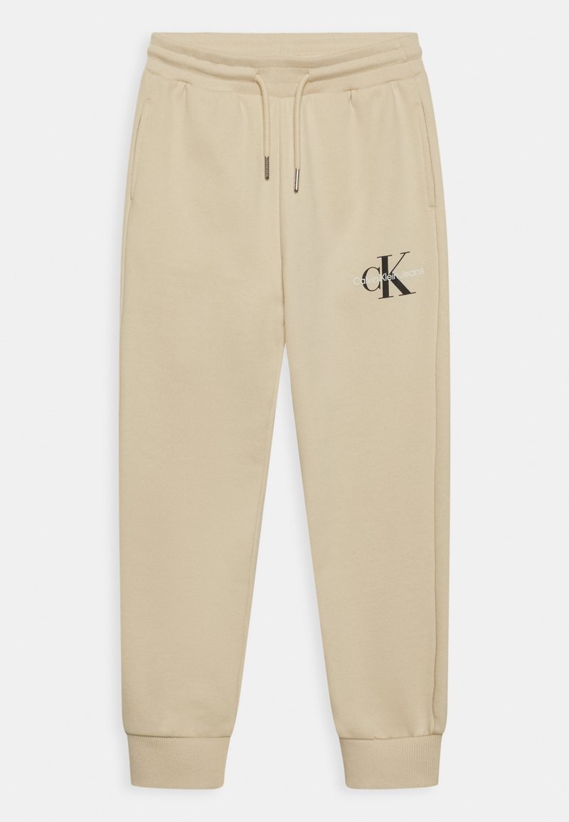 Calvin Klein Jeans MONOGRAM LOGO PANTS UNISEX - Teplákové kalhoty - muslin