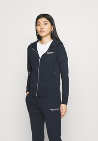 Armani Exchange - FELPA - Zip-up sweatshirt - navy Thumbnail Image 1