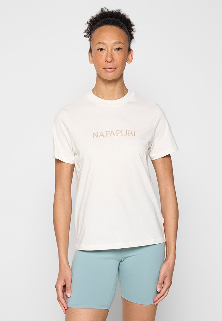 Napapijri T-shirt print crème Napapijri T-shirt print crème