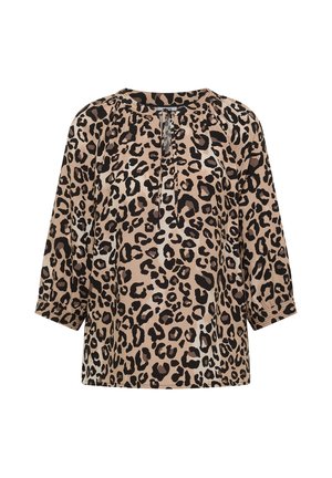 Cecil, 3/4-SLEEVE TUNIKA WITH SPLIT NECK AND PRINT - Blouse - urban taupe