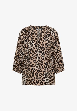 Cecil, 3/4-SLEEVE TUNIKA WITH SPLIT NECK AND PRINT - Blouse - urban taupe