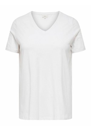 CARBONNIE LIFE  V A-SHAPE TEE  - T-shirts basic - bright white