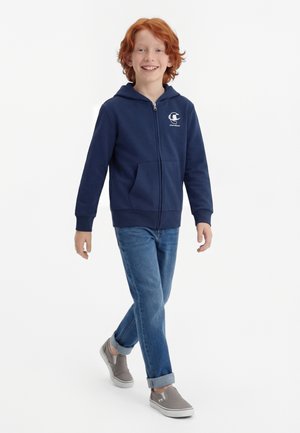 Champion GRAPHIC FULL ZIP HOODIE - Lukuga pusa - dark blue