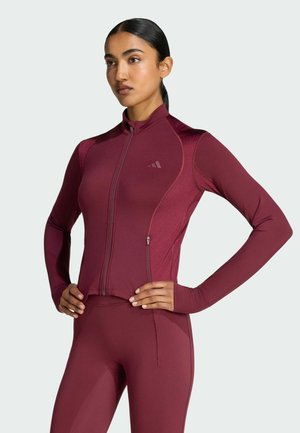 adidas Performance, ADIDAS PERFORMANCE PRIMELIFT ESSENTIALS WORKOUT SHINE ZIP JACKET - Training jacket - maroon