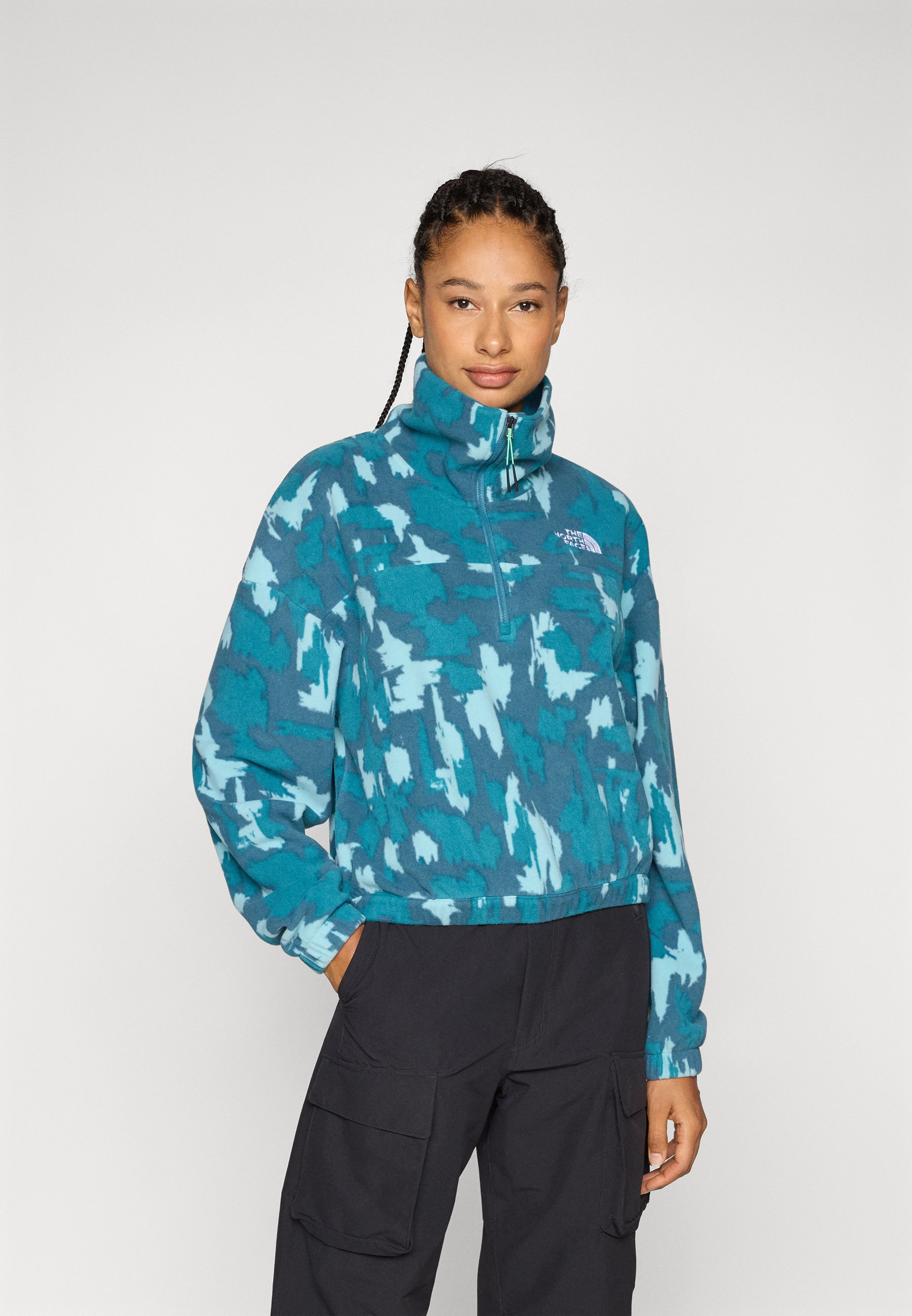 Fleece Blue Camouflage North Face The North Face Blue Camo Hooded
