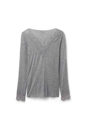 Intimissimi, V-NECK ULTRALIGHT - Top s dlouhým rukávem - grey