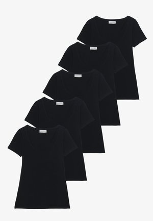 5 PACK - Basic T-shirt - black