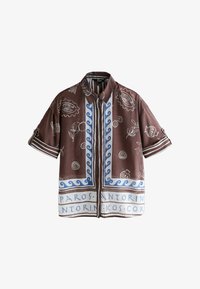 Sélectionné, chocolate brown border print