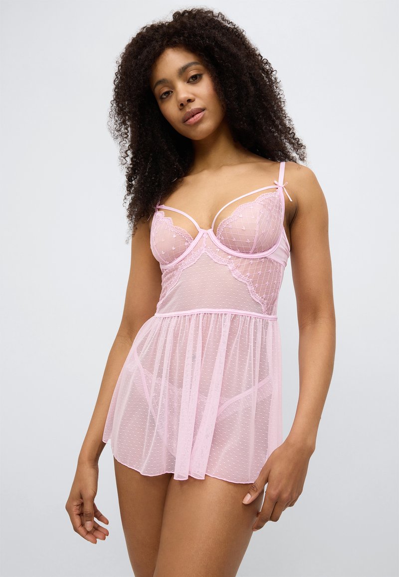 comeondear Ochtendjas, kimono, kant, lingerieset, lange mouwen