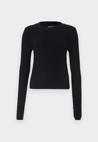 PCCRISTA O NECK  - Strikkegenser - black