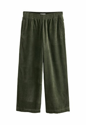 Next, PETITE FIT - CORD WIDE LEG TROUSERS . - Nohavice - khaki green