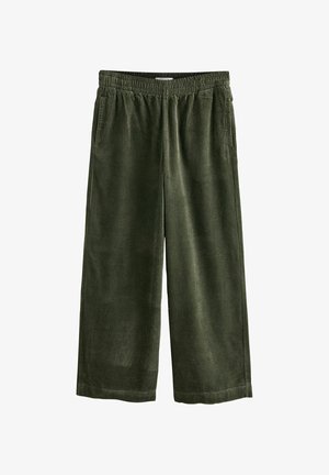 Next, PETITE FIT - CORD WIDE LEG TROUSERS . - Nohavice - khaki green