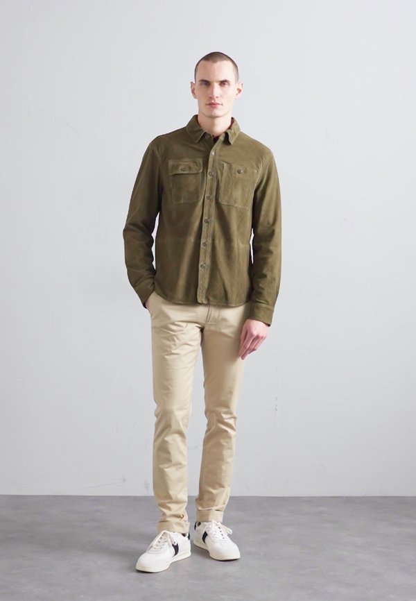 SUEDE SHIRT JACKET - Leather jacket3