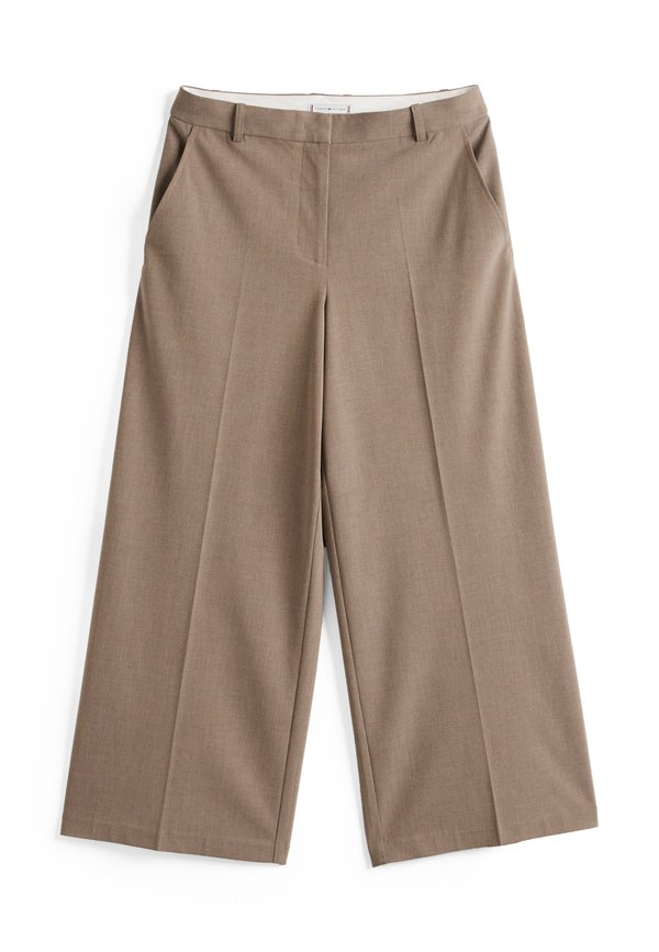 STRETCH WIDE LEG CROP PANT - Trousers3
