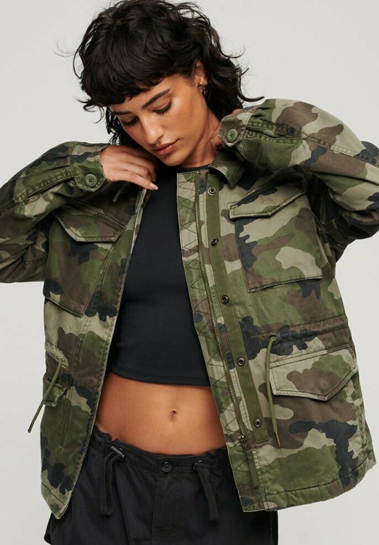 Superdry MILITARY M65 Summer jacket french camo green/green