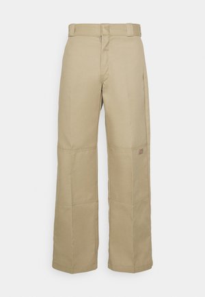 DOUBLE KNEE - Trousers - khaki