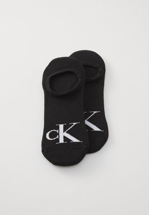 MEN FOOTIE HIGH CUT MONOGRAM 2 PACK - Füßlinge - black