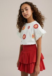 WE Fashion Marškinėliai su spaudiniu - white