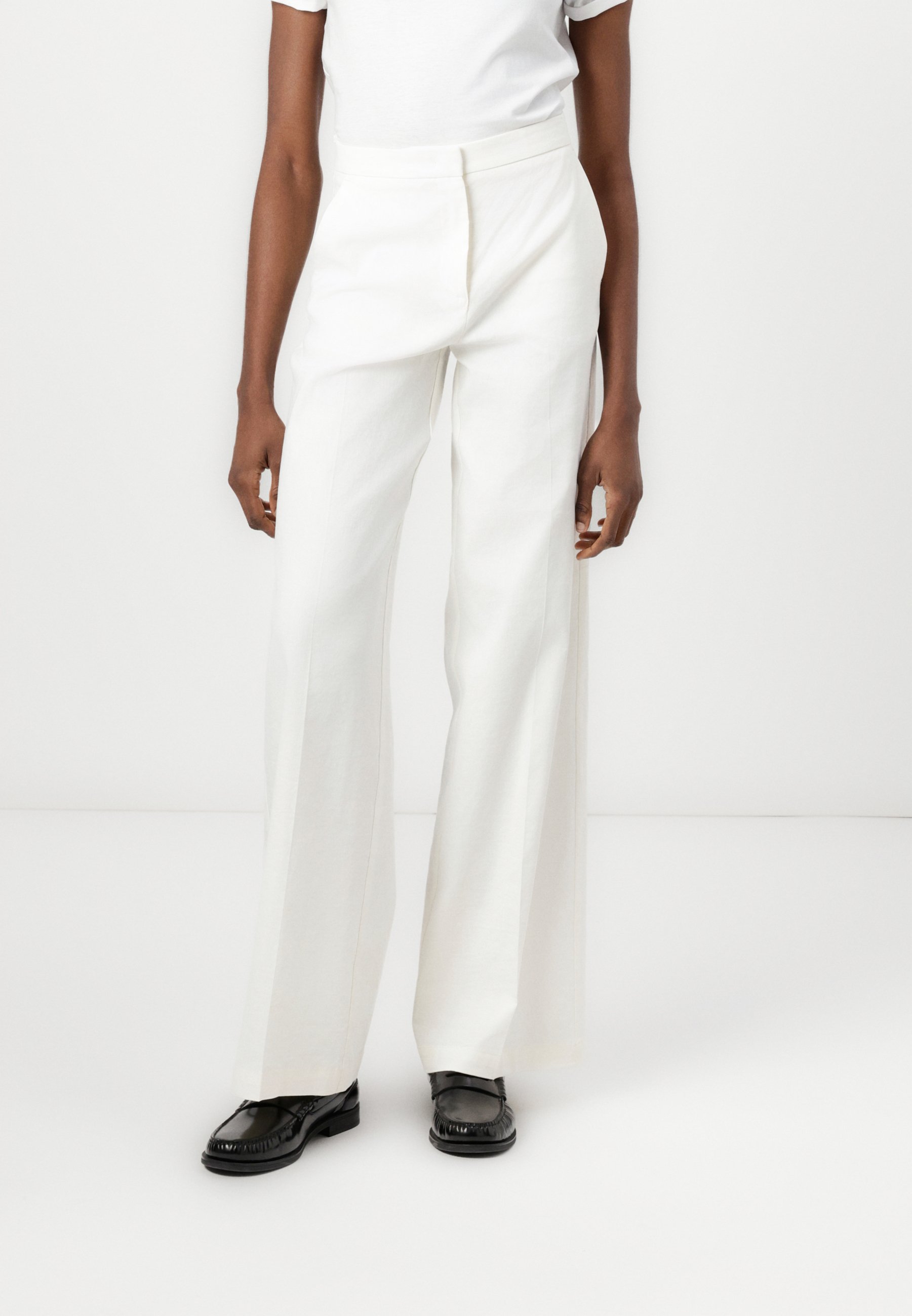 パンツ PINKO Women Trousers 100155A1L4N96 White Pinko Luigia white linen blend trousers - White | 1B13JW7435Z15