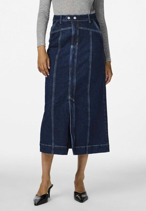 YAS Jeansrok - dark blue denim