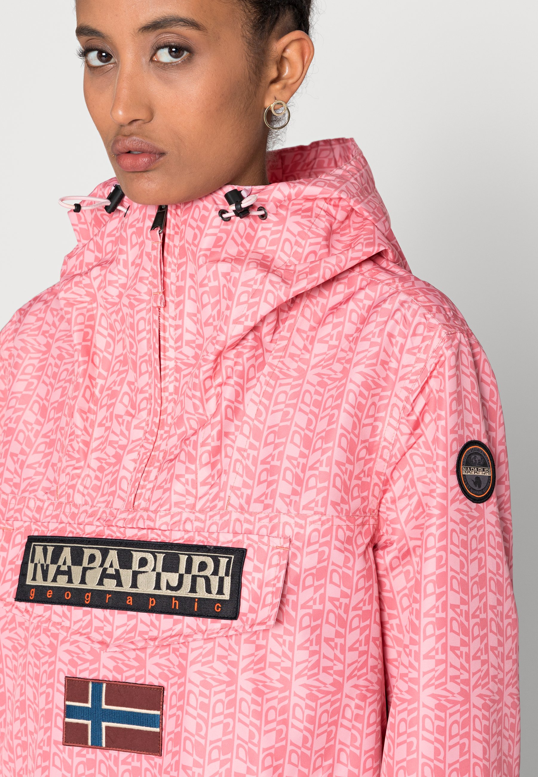 Napapijri Rainforest Summer Pocket 3 Women's Jacket - Pink AOP FAF