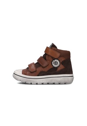 Sneakers hoog - cognac brushed washed