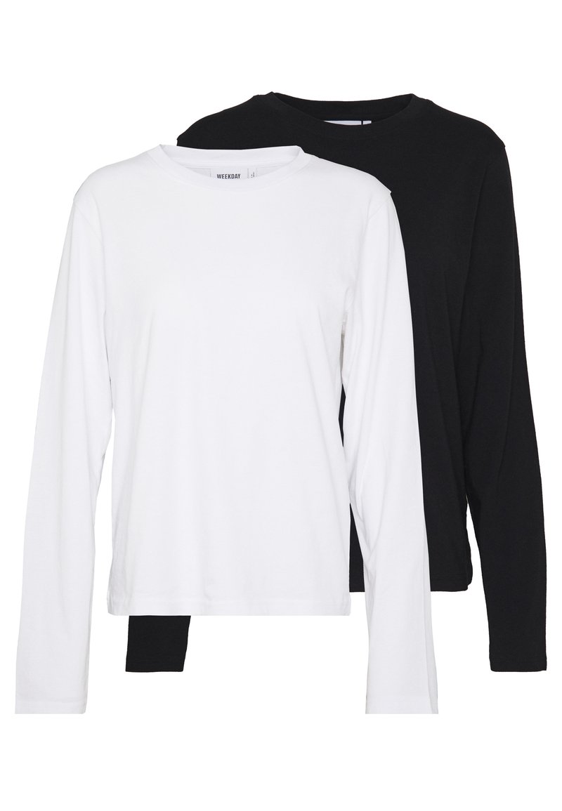 Weekday ALANIS 2 PACK - Camisola de manga comprida - black/white