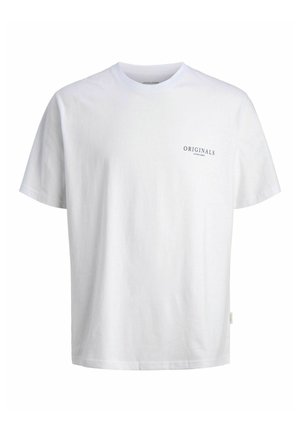 Jack & Jones, T- - Nyomott mintás póló - bright white