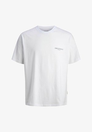 Jack & Jones, T- - Nyomott mintás póló - bright white