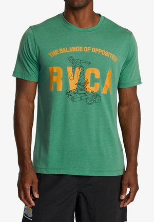 LUKE À MANCHES COURTES - Print T-shirt - gmy green