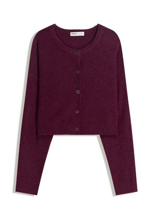 SOFT TOUCH BUTTONED - Kardigán - dark red