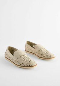Next WEAVE LOAFERS STANDARD - Mokasinke - white