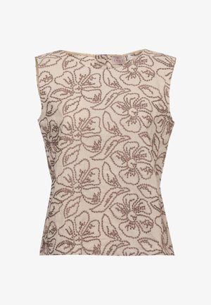 Marella, TOP CON RICAMO - Camicetta - beige