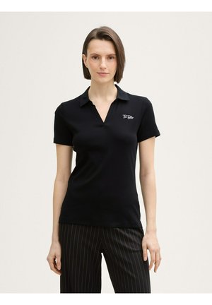 BASIC MIT LOGO-STICKEREI - Poloshirt - deep black