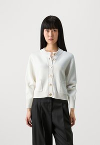 FTC Cashmere CARDIGAN MOCKNECK - Ζακέτα - pristine white