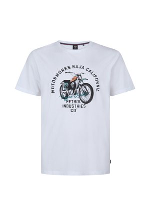 Petrol Industries, PLUS SIZE PRINTED GEYSER - T-shirt con stampa - bright white