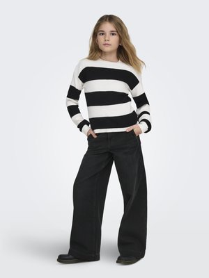 ONLY GIRLS KOGCOMET WIDE  - Šiek tiek platėjantys apačioje džinsai - washed black