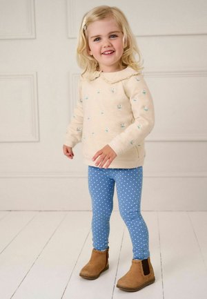 JoJo Maman Bébé EMBROIDERED COLLAR - REGULAR FIT - Striktrøje - natural