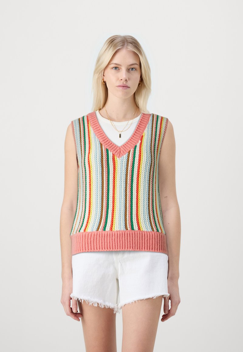 Wrangler CROPPED SWEATER VEST - Maglione - pink/multi-colored
