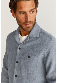 Dobber LUCAS OVERSHIRT - Lichte jas - blue melange