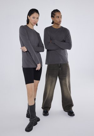 2 PACK UNISEX - Long sleeved top - black/dark grey