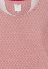 Pink patterned fabric with small leaf motifs and a round neckline, labeled medium size from Pip Studio.