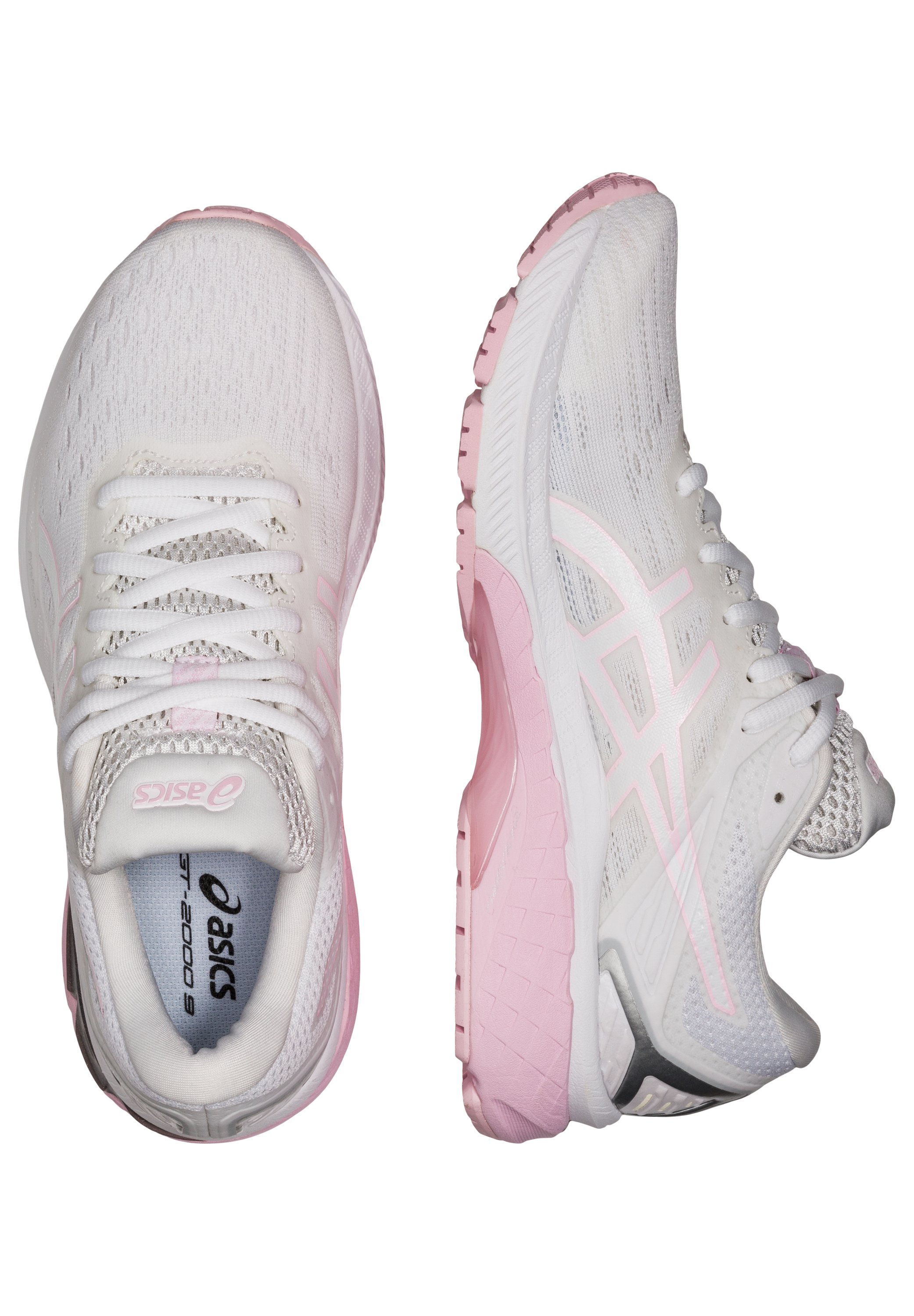 white asics trainers